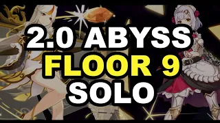 New 2.0 Spiral Abyss Floor 9 Noelle / Ningguang Solo Clear 9 Stars - Genshin Impact