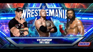 Roman Reigns vs The Rock vs John Cena WWE 2K24 #romanreigns #therock #johncena