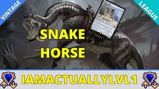 A Snake Horse is the best card from OTJ for Vintage - Caustic Bronco Lurrus Saga