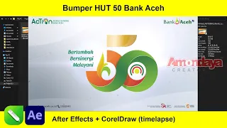 (After Effects) Bumper Logo HUT 50 Bank Aceh Syariah | Timelapse