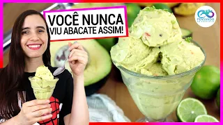 MEU ABACATE VIROU SORVETE! Te ensino como! CREMOSO, 100% fruta, SEM AÇÚCAR, sem sorveteira