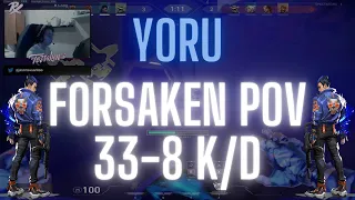 PRX f0rsakeN POV Yoru on Bind 33-8 K/D (VALORANT Pro POV)