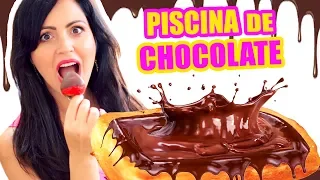 PISCINA DE CHOCOLATE! - COMO HACER TU PROPIA PISCINA para Mojar Comida! COOKING con SandraCiresArt