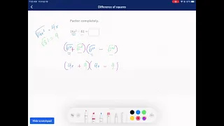 Khan Academy Tutorial: difference of squares