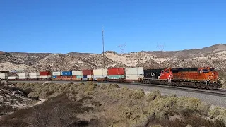 BNSF and UP Trains Along Cajon Pass! ~ Feat. Warbonnets, CN, Horn Shows, and MORE!