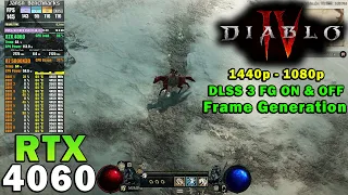 Diablo 4 | RTX 4060 | Ryzen 7 5800X3D | 1440p - 1080p | Maximum Settings | DLSS 3.0 FG ON & OFF