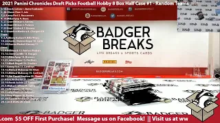 2021 Panini Chronicles Draft Picks Football Hobby 8 Box Half Case #1 - Random Teams