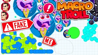 Agar.io Mobile - DONT FALL FOR IT - TROLLING MACRO PLAYERS