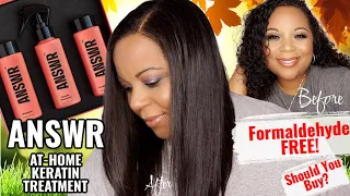 At Home Keratin Treatment | Formaldehyde FREE-ANSWR | Application + Review | Should You Buy? 🤷🏽‍♀️