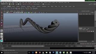 Maya 2015 tutorial : How to create twisted rope  NEW