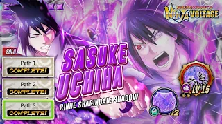 MAXED! Sasuke Uchiha (Rinne Sharingan: Shadow) Solo Attack Mission Gameplay | NxB NV