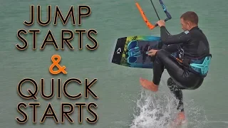 Jump Starts and Quick Starts (twintip kiteboard tutorial)