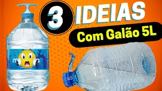 3 ideias com galões de 5 litros - Artesanato com Galões de 5 Litros