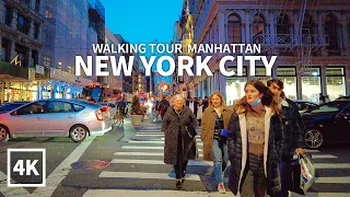 [4K] NEW YORK CITY - Evening Walk Manhattan, SOHO & Broadway, Travel, NYC, USA