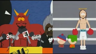 SATAN at PRESS-CONFERENCE | South Park S01E10 - Damien