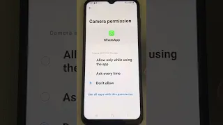 Front camera not working in WhatsApp video call - Fix