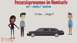 A1: Possessivpronomen: mein/meine; dein/deine; sein/seine; ihr/ihre...Mit Aufgaben zum Testen.