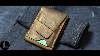 Making A Flap Bifold Leather Wallet. 👉🏽 Flap khan