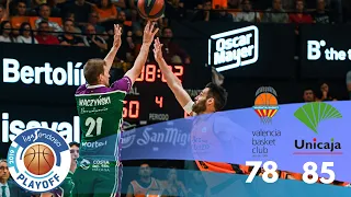 Valencia Basket - Unicaja (78-85) RESUMEN // Cuartos - Playoff Liga Endesa