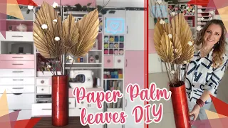 Arreglo con palmas de papel  🌾🌿