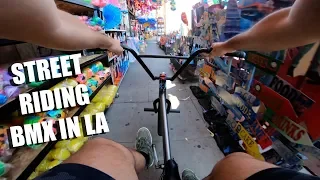 RIDING BMX IN DOWNTOWN LA (GoPro Pov BMX)