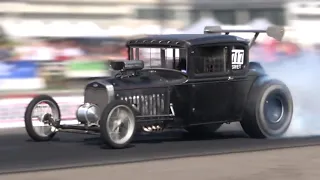 Rat Rod with 1000HP Chevy Engine | Ford Model A Hot Rod - Burnouts & 1/4 Mile Drag Race!