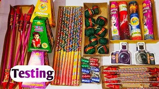 Different types of diwali cracker testing