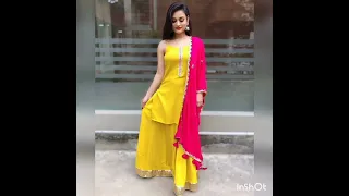 Fancy haldi sharara|| #youtube #trending 💖🔥  sharara suit design #types of sharara suit with name