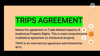 TRIPS AGREEMENT|| Intellectual Property Rights|| Doha Declaration