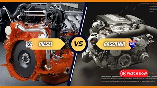 🚗🔥 Cuál es la DIFERENCIA entre un Motor DIESEL y uno de GASOLINA 🏁⚙️  Duelo de Combustiones 🏎️💥