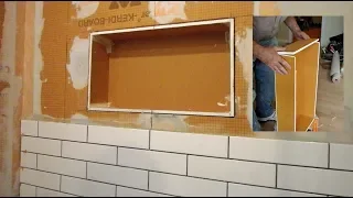 How to make a custom  niche out of foam board for your shower