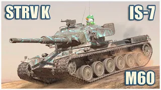 Strv K, IS-7 & M60 • WoT Blitz Gameplay