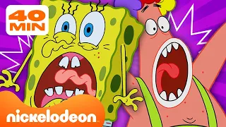 SpongeBob | Ogni volta che SpongeBob e Patrick si spaventano | Compilation di 40 minuti