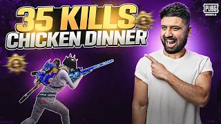 35 KILLS - AKM + AWM = CHICKEN | HARD CONQUEROR LOBBY | PUBG MOBILE