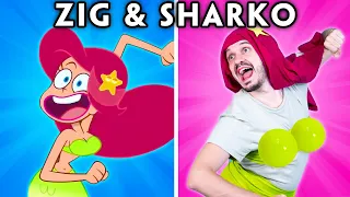 ZIG AND SHARKO WITH ZERO BUDGET - Zig & Sharko Fighting Shadow | Hilarious Cartoon