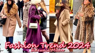 Milan Winter Street Style | January Fashion Trend 2024 | Milanese Casual Outfit & Trendy Looks