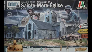 Battle of Normandy Sainte-Mère-Eglise 6 June 1944 - Italeri Unboxing 1/72 scale