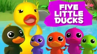 Lima bebek kecil | bebek sajak | Lagu Anak | Five Little Ducks | Rhymes For Babies | Kids Songs