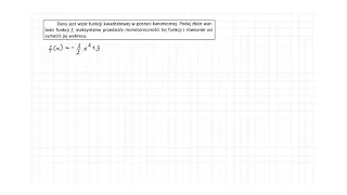 [3.8/s.75/ZR2.3OE] Dany jest wzór funkcji kwadratowej w postaci kanonicznej. Podaj zbiór wartości