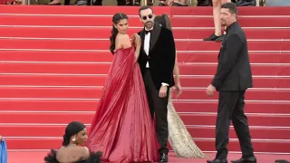 Sara Sampaio and Mohammed Al Turki on the red carpet in Cannes