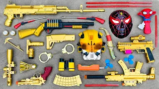 Realistic Sniper Rifle Gun & Equipment -Spider man Action series, MP5 SMGs, Knife, Handcuff from Box