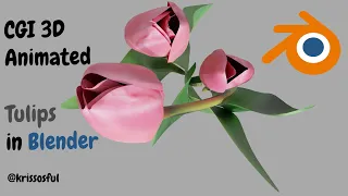 CGI 3D Animated Tulips in Blender