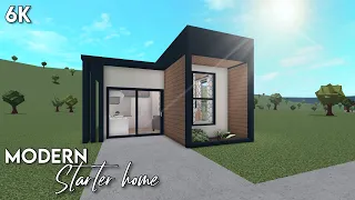 6k No-Gamepass Modern Starter Home | Bloxburg ROBLOX speedbuild