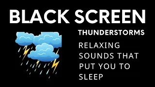 BLACK SCREEN RAIN - Rain Sound and Thunder - Ideal Sound For Sleep