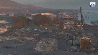 New aerial videos show scope of widespread devastation caused by catastrophic Lahaina wildfire