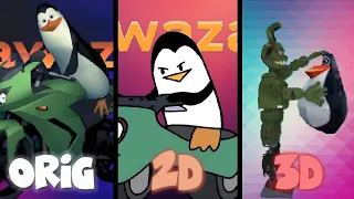 Los Pingüinos me la van a Mascar (Original vs Animation) pt. 2