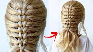 😱 New EASY hairstyle for wedding and party || SCISSOR BRAID || party hairstyle | UPDO hairstyle