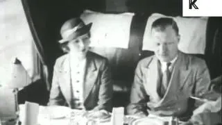 1930s UK Railway Travel, Train Dining Car, Glamour, Rare Archive Footage