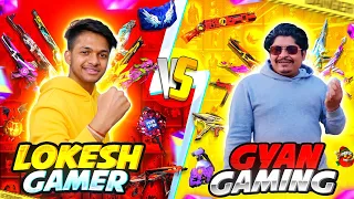 Lokesh Gamer Vs Gyan Gaming Best Gun Collection Battle Who Will Win The End 🤯 Garena Free Fire