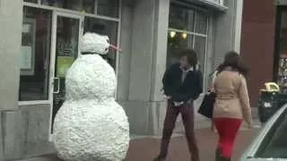 Funny Scary Snowman Prank Season Ужас , ржачный сниговик ПРИКОЛ